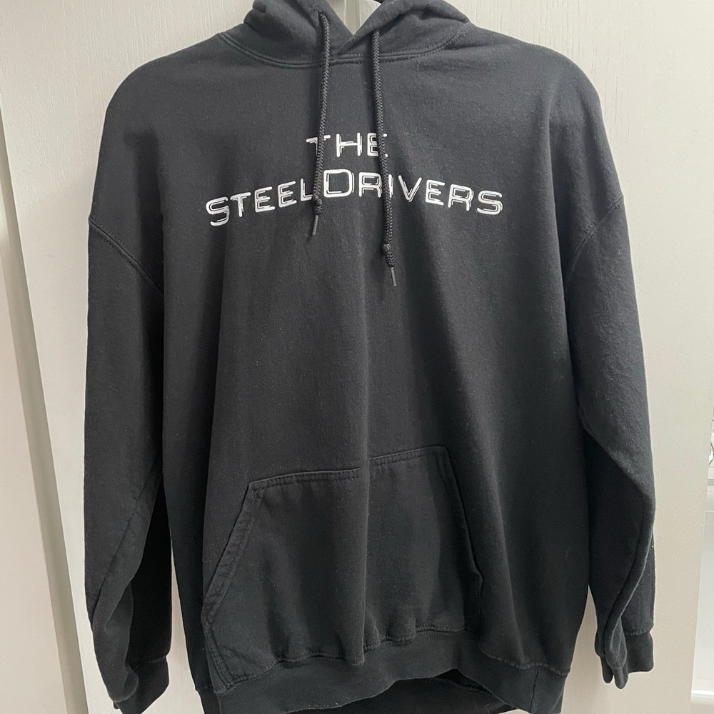The SteelDrivers Black Hoodie - Unisex Pullover Sweatshirt - Size Large